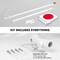 G128 Combo Pack: 6 Feet Tangle Free Spinning Flagpole (White) Japan Japanese Flag 3x5 ft Printed 150D Brass Grommets (Flag Included) Aluminum Flag Pole